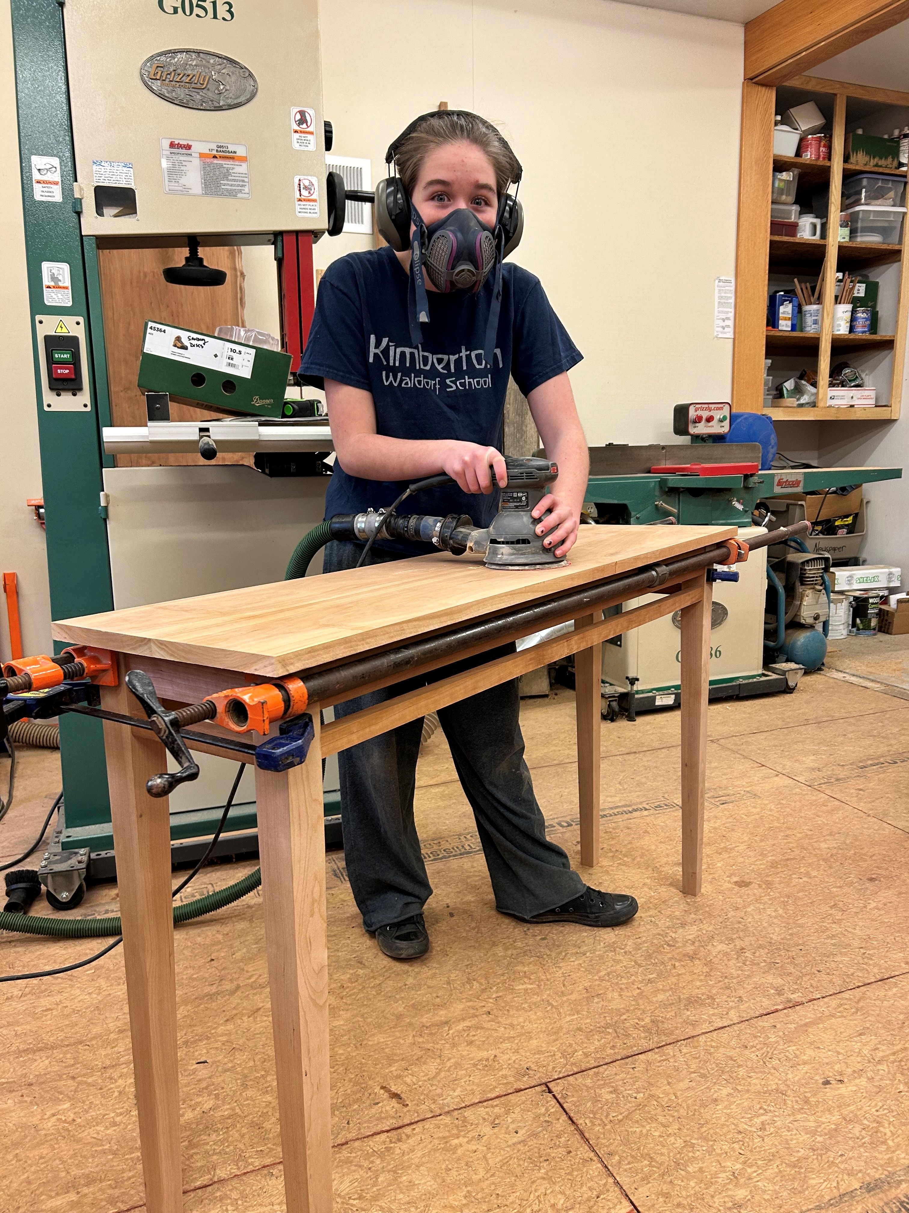 Handcrafted Table by Eve Woll and Her Grandfather